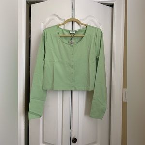 Noisy May Crop Cardigan XXL Mint Green *nwt
